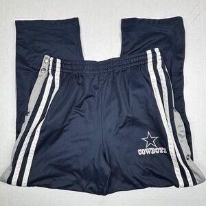 VTG‎ Dallas Cowboys NFL Pro Tuff Snap Tear Away Track Pants Large 14/16 Satin*